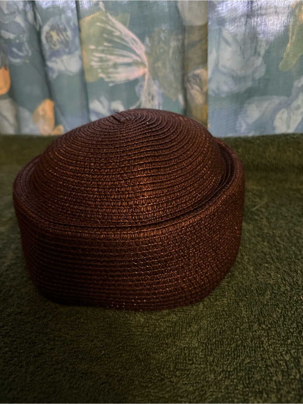 Brown Straw Pillbox Hat for Men - Classic Summer Accessory